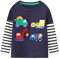 Toddler Boys Long Sleeve T-Shirt Kids Bulldozer Truck Tops Cotton Tee Shirts Outfits for Age 3-4 Years