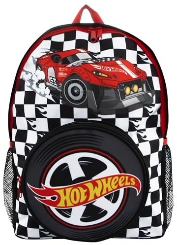 Hot Wheels Mochila Mochila de Carro Niño | Negro Mochila Escolar Niño | Negro