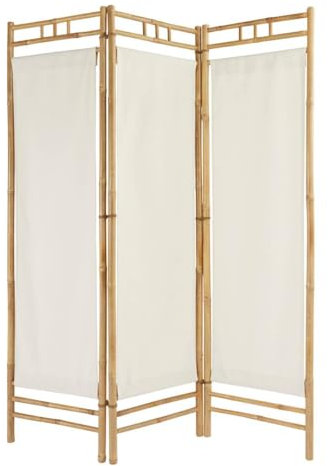 Atmosphera - Paravent Kalel Bambou Blanc 170x135,5x3cm