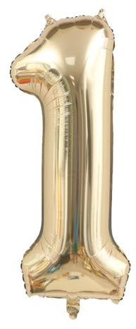 Alaoo Foil Ballons,Numéro 1 Ballons Fête Grands 40pouces,Ballon Anniversaire Pour Femmes Filles Enfants Pour Décoration Fête à Thème Doré Remise Diplôme Baby Shower Célébrations Mariage