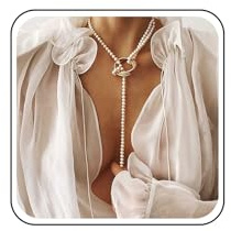 TseenYi Långt Pärlhalsband Lång Pärlkedja Pärlhalsband Geomentric Öppen Cirkel Pärlor Och Lariat Halsband Mynt Och Halsband Droppe Pärla Kedja Tröja Kedja, one, Zink, Ingen ädelsten