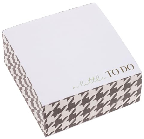 Karma, Block Notepad, 500 Sheet Memo Paper Cube, Non-Sticky Memo Pad Cube for Office, and Home, Houndstooth