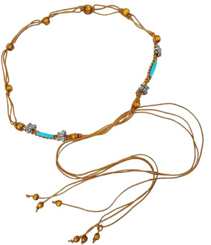 HUAJINGKEJI Cintura regolabile in vita in stile retrò, accessori sofisticati in corda per abiti lunghi, gonne e cordoncino da indossare per abiti da festival, A, Taglia unica