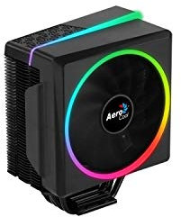 Aerocool Cylon 4 ARGB CPU Cooler, 1 x 120mm PWM Fan, ASUS Aura Sync, Mystic Light Sync, Gigabyte RGB Fusion, Compatible for AMD and Intel Platforms, The Perfect Air Cooling Solution | Black