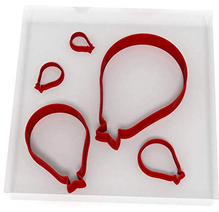 Set of 5 Balloon Cutters Fondant Polymer Cookie Icing Crafts Clay