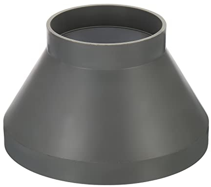 PATIKIL 8 to 4 Duct Reducer Connector, Heating Cooling Ventilation Tube Fire-Resistant Increaser Adapter Pipe Fitting for Vent System, Grey 200x110 mm ID