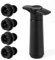 Gosknor Pompe à Vide Vin avec 4pcs Bouchon à Vin, Pompe à Vide Réutilisable pour Pompe à Vide Vin Cadeau Parfait Accessoires Pratiques pour Garder Le Vin Frais(Noir)
