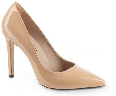 Michael Soul Lucia Stilettpumps I 10 cm klack EUR 37 – EUR 46 I beige I kvinnor och män pumps I eleganta höga klackar av konstläder med högglansig finish I bekväm och tidlös, Beige lack, 42 EU