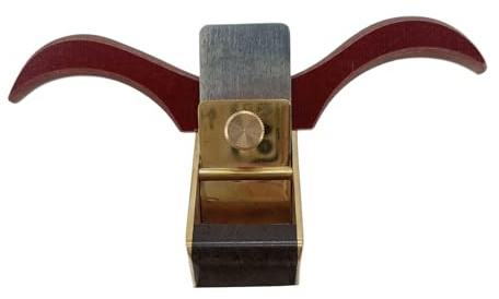 Colcolo Rabot à bois à fond plat pour chanfreiner et lisser le bois, profondeur de coupe réglable et efficace, rabot en laiton