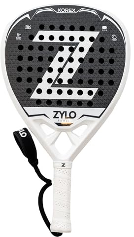 Zylo Padel Racket - Padel Rackets for Adults in a Diamond Shape made from Carbon - Lightweight Padel Tennis Racket and Bat for Powerful, Controlled Play (Black)