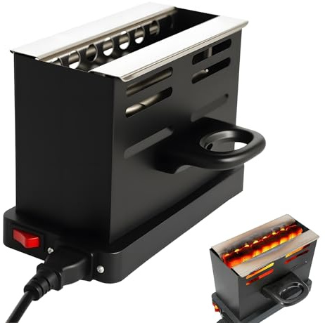 GOMETY Elektrisk koltändare 800 W, elektrisk kolgrill tändare med tresidigt värmesystem, kolugn, brännare, kolgrill, tillbehör, elektrisk koltändare för utomhusbruk, spis, grill
