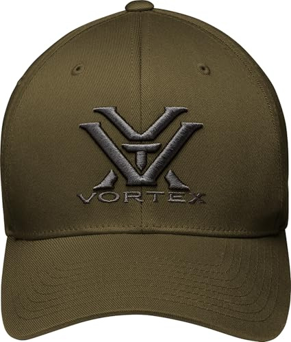 Vortex Men's Flexfit Hats (US, Alpha, Small, Medium, Olive Drab)