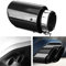 Iriisy Tubo de Silenciador de Escape de Fibra de Carbono para Coche Puntas de Escape Universales de 63 mm Garganta de Cola Salida del Tubo de Escape Trasero