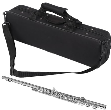 Glomora Flute Cases, Waterproof Oxford Cloth Flute Case 16 Hole Flute Case with Adjustable Strap for 16 Hole Flute Flute C Foot Beginners