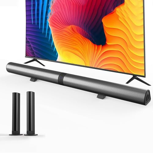 INFIBLA Sound Bar, soundbar 60W per TV, soundbar Bluetooth 5.3 TV, soundbar cablata e wireless connessione/ottica/AUX, soundbar separabile 29 pollici