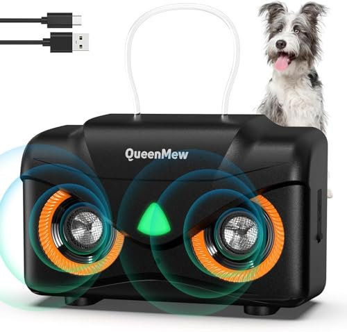 Anti Bell Gerät Hunde, 3 Modi Antibell Ultraschall Gerät mit 2 Leistungsstarken Sendern, Antibell für Hunde 50FT Effektiv Anti Bell, Mini Hundeabwehr Ultraschall für Kleine Große Hunde Drinnen Draußen