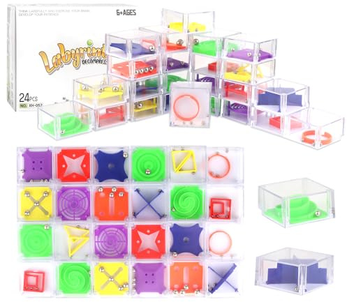 24 giochi di pazienza per bambini, mini gioco di pensiero, regalo di compleanno per bambini, giochi di pazienza 3D, gioco di abilità per bambini e adulti