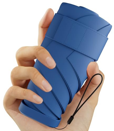 Copulan Kompakter Mini-Reiseschirm, aus umweltfreundlichen Materialien, ultraleicht, sonnen- und regenbeständiger kleiner Regenschirm, Taschenschirm, Geschenk