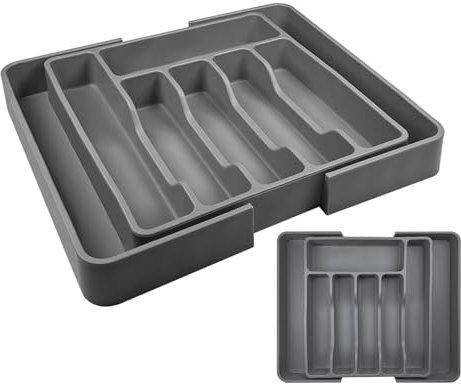 Organizer per posate e cassetti, portaposate per , divisorio in silicone per riporre utensili da cucina, portaposate e portaposate, divisori per utensili per posate, forbici