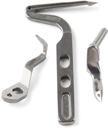 SIKUAI Sewing Machine Looper Upper Lower + Needle Guard 1 Set for Overlock M800, M700 for W516, M600, Series Steel Silve