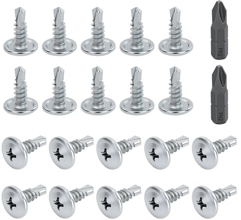 160 pezzi Viti Autofilettanti per Lamiera, Viti Autoperforanti 410 Acciaio Inox，viti autofilettanti a testa incrociata, per viti in metallo