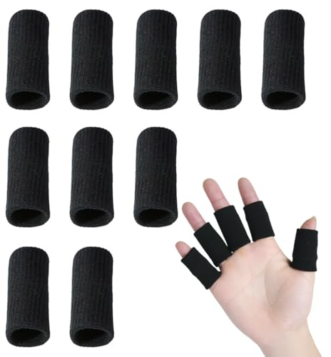 HABNI 10 Piezas Protector Elástico Para Dedos, Apoyo Artritis Ayuda En Deportes, Protectores De Dedos Elásticos Protectores De Compresión Vendajes Para Los Dedos Para Aliviar El Dolor De La Artritis