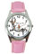 Taport® rosa Leder-Quarz-Armbanduhr für Bugs Bunny Fans