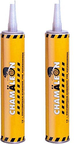 Chamäleon 2 x 310ml SCHWARZ POLYURETHAN KLEBER KLEBSTOFF AUTOSCHEIBEN SCHEIBENKLEBER