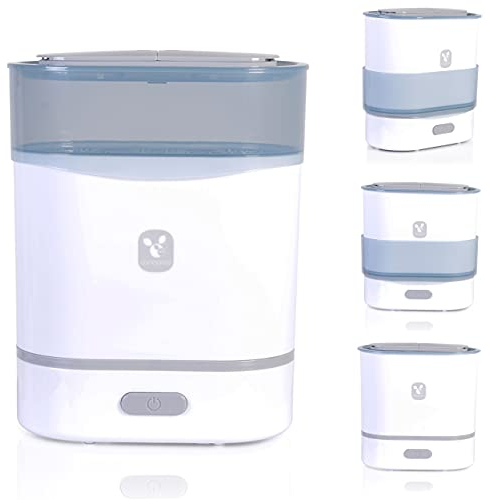 Cangaroo Sterilisator Flaschenwärmer Dampfgarer 3in1 Messbecher, Kontrollleuchte grau