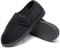 MISSRAIN Men’s Diabetic Orthopedic Slippers Memory Foam Wide Comfortable Adjustable Closed Toe House Slippers Indoor/Outdoor Sole, UK 9 BlackX