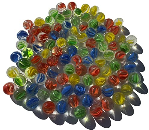 95 pezzi 500 g di biglie di vetro colorate da 16 mm di pietre di vetro di Murmel, riempimenti di vasi, bacche decorative in vetro