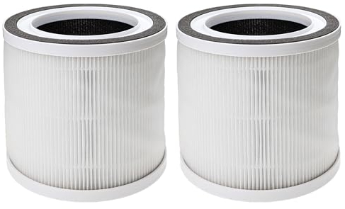 vhbw 2x Luftfilter kompatibel mit TCL Breeva A1, A1W Luftreiniger - Kombifilter Vorfilter + HEPA 13 + Aktivkohle