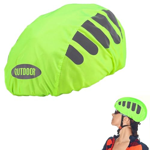 Qinsky Regenschutz für Fahrradhelm - Reflektierend, Wasserdicht, Helmüberzug für Ausflüge, Reisen und Fahrten