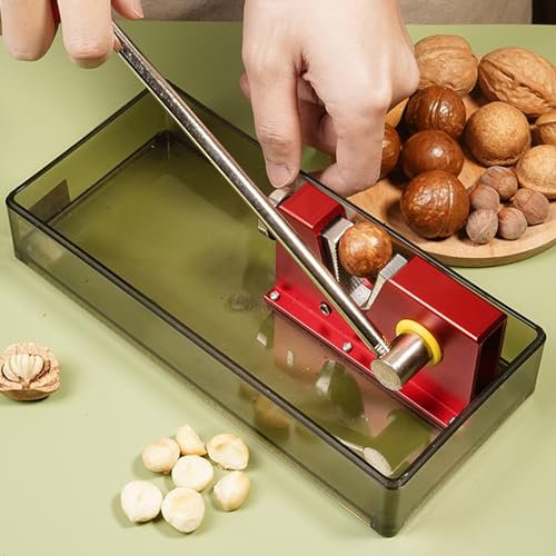 Nussknacker Nußknacker Nusszange Walnüsse Schwerlast, Macadamia Opener Schälmaschine Langlebiger Metallgriff Und Organizer Aus Holz Für Haselnüsse, Paranüsse, Mandeln, Pekannüsse (Wasserdicht)