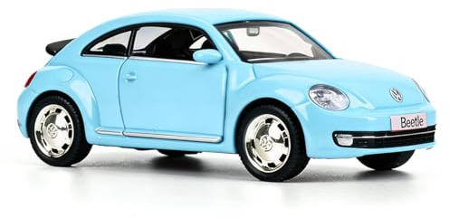 2012 Volkswagen Beetle Toy Car, 1/36 scale Alloy Model Vehicle, Toy Vehicle with Pull Back Function, Children's Collectible Model Car, Gift for Kids(Blue)
