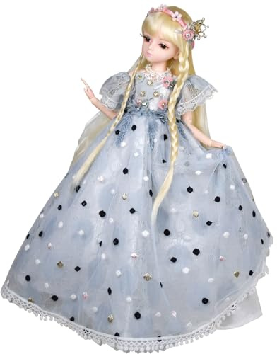 Proudoll 1/4 BJD docka 45 cm – 18 tum prinsessa Tina SD boll gemensamma dockor, anpassad dockkropp med kläder outfit set