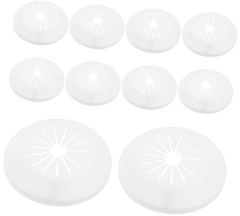 MAGICLULU 1 Jeu Anneau Décoratif À Pression Pour Tuyau Porte-clés Horloge À Eau Bougeoirs Cylindriques Patch Raffermissant Décoration De Croix Joint Marin Blanche Pvc Plastique 10 Pièces