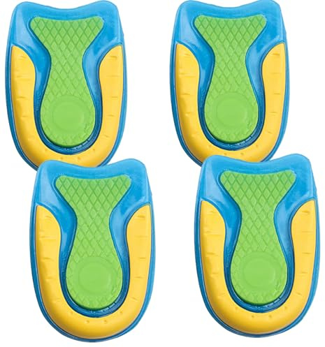 2 Pairs Gel Heel Pads for Plantar Fasciitis Relief - Ultimate Heel Support and Comfort for Men and Women