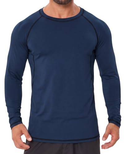 Donason Maglia Compressione Uomo Maglietta Traspirante Manica Lunga Sportiva T-Shirt Maniche Lunga Asciugatura Rapida Termica Maglia Uomo per Palestra Ciclismo Corsa Jogging Fitness Base Layer Top