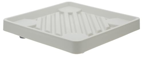 UKCOCO Plateau Carré à Roulettes pour Pots de Fleurs Support Mobile pour Jardinières Bac de Récupération Plastique pour Plantes Intérieures et Extérieures