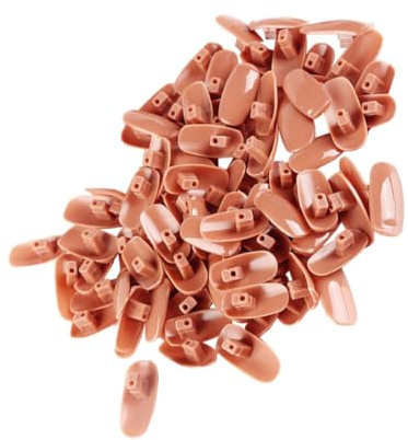 VALICLUD 200 Faux Ongles d'Entraînement Flexibles pour Manucure Couleur Café 200 Pièces Outil de Formation Nail Art pour Débutants et Professionnels Pratique pour Ongles et Doigts
