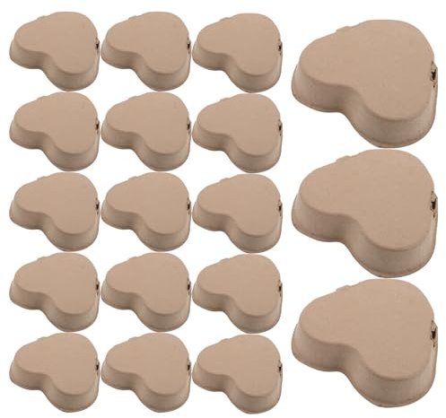SHINEOFI 30pcs Heart-shaped Paper Egg Cartons 3-slot Printed Cardboard Egg Tray Bulk Pack Valentines Day Heart Boxes for Farm Camping and Refrigerator Storage
