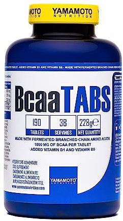 YAMAMOTO NUTRITION Bcaa TABS integratore alimentare per sportivi a base di aminoacidi ramificati (190 compresse)