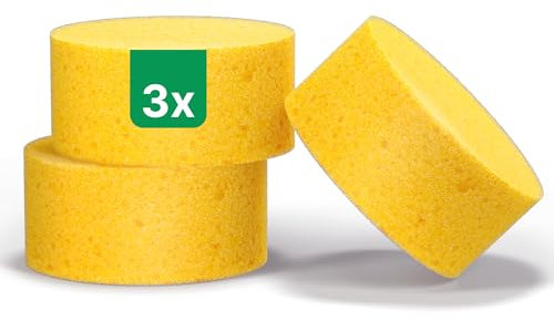 Emma Grün - Esponjas de Pulido para el Cuidado de Madera y Cuero sin Rayas, Esponja de Mantenimiento de Espuma, Juego de 3 para Cera para Muebles incoloro y loción para Cuero, Esponja de Limpieza