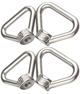 304 acier inoxydable M10 écrou à oeil Triangle anneau forme levage écrou à oeil fileté écrou attache 4 pièces