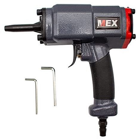 Jieotwice Electric Nail Remover Pneumatic Shooting Hammer, Pneumatic Nail Puller, Pneumatic Perforator, Nail Remover, Professional Anti-slip Handle NP50 0.4-0.7Mpa(Set 3)