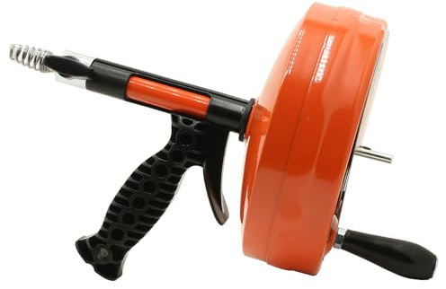 Thrifco 4400712 1/4 inch x 25 ft Deluxe Power Spin-Thru Drum Drain Auger