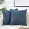 FDTERN 2er Set Denim Blau Kordsamt Kissenbezug 40x40CM Weich Moderne Dekorative Kissenbezüge Kissenhülle Dekokissenbezug Sofakissen Dekokissen Boho Deko für Sofa Schlafzimmer Wohnzimmer Balkon
