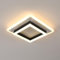 SENQIU LED Deckenlampe, 30W 3500LM LED Deckenleuchte Modern, Deckenbeleuchtung Acryl Schwarz Quadratisch für Flur Wohnzimmer Schlafzimmer Badezimmer Küche, 3000K Warmweiß