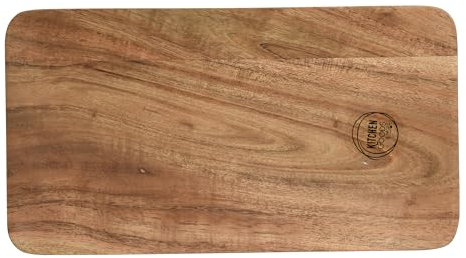 Tabla de cortar 22 x 12 cm, madera de acacia, rectangular, para cocina, madera de acacia, tabla de desayuno, para desayuno o cena, color marrón natural